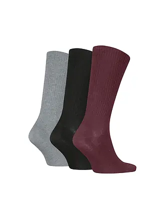 PUMA | Calcetines de hombre informales RIB Logo Crew, paquete de 3 | dunkelrot